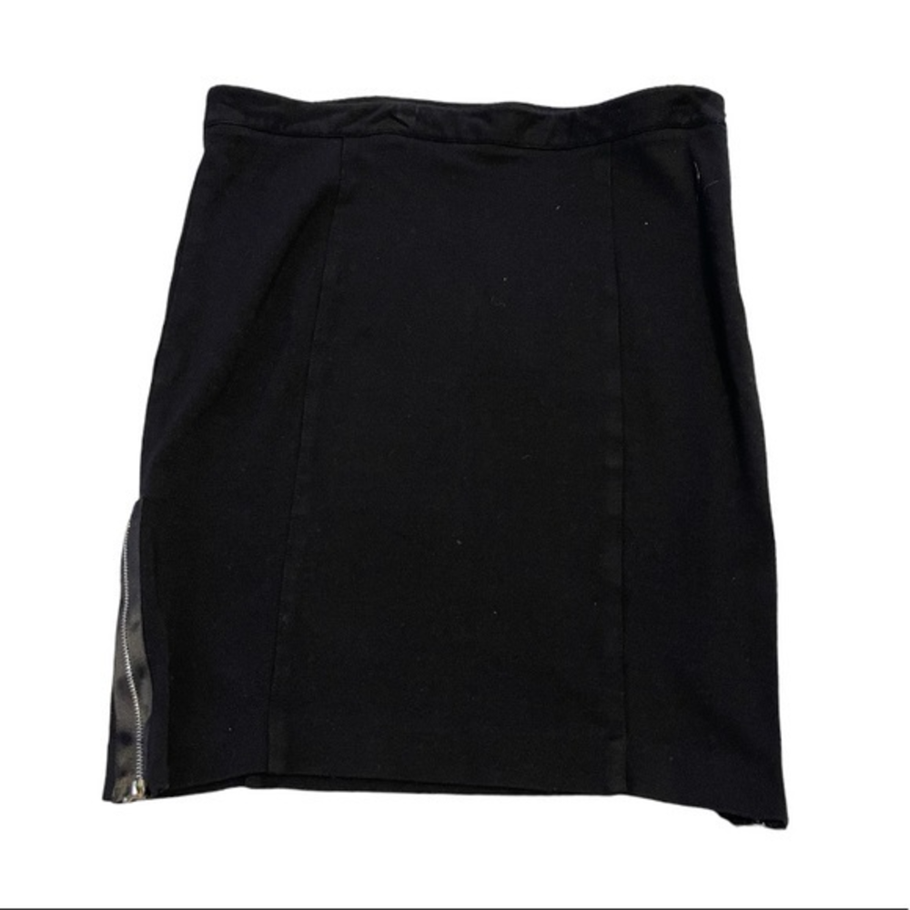 Kenneth Cole New York 6 black zipper hem detail stretch career pencil skirt
